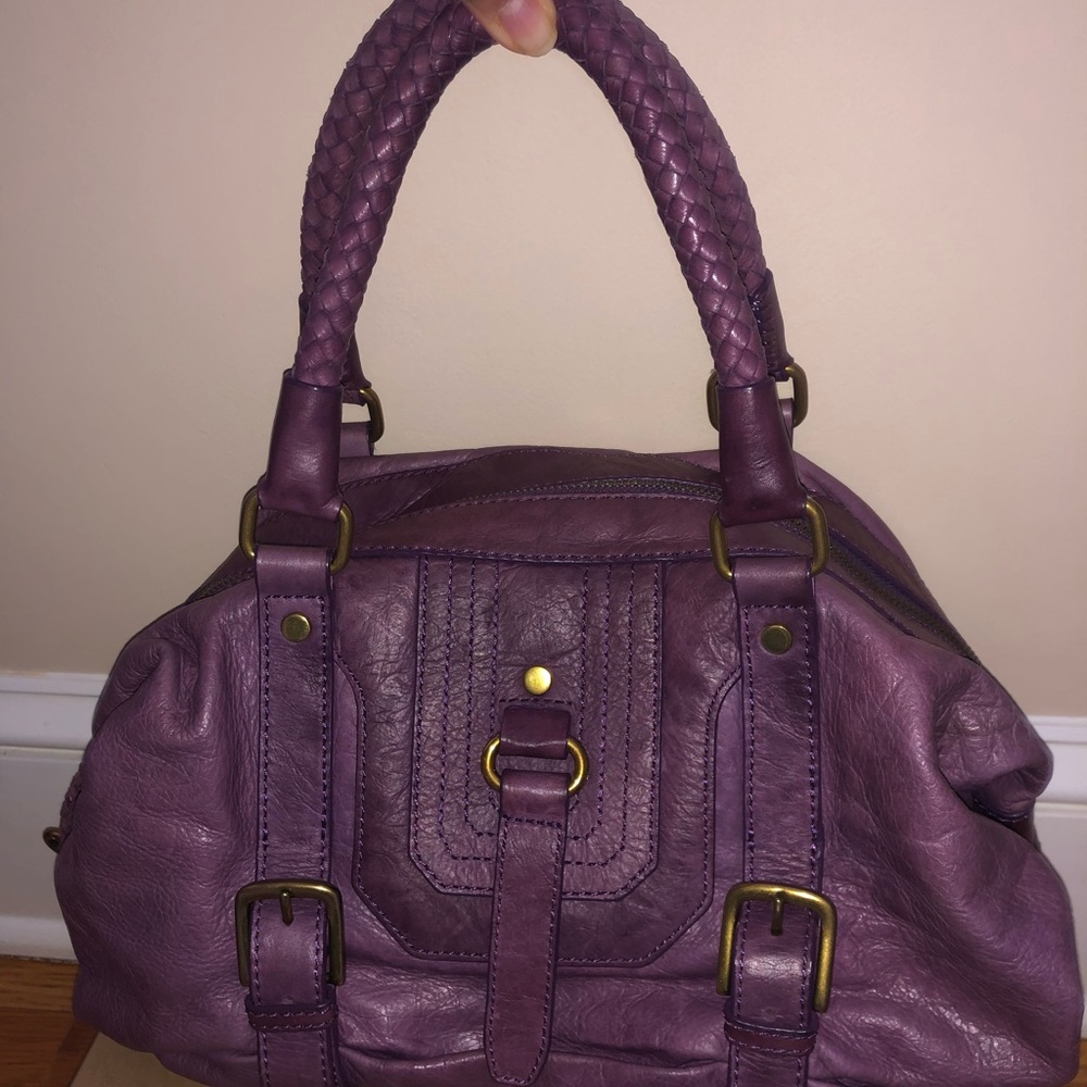 Used purple leather convertible style purse from the Sak